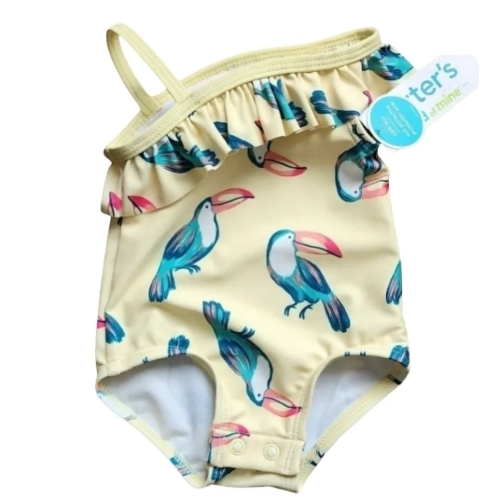 NWT Carter's Child of‎ Mine Infant Swimsuit Toucans Soze 0-3 Months